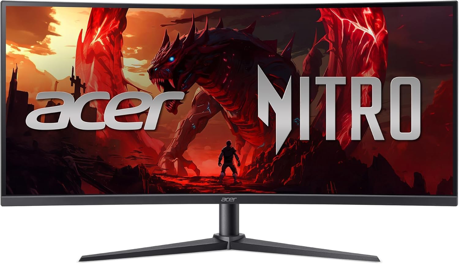 Acer Nitro XZ0 34” Ultrawide Curved Gaming Monitor | QHD 3440x1440